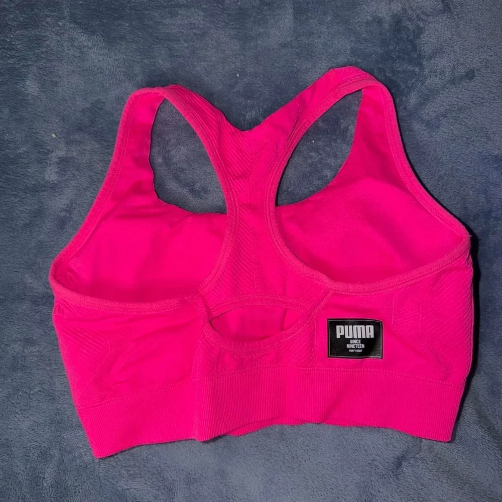 Puma pink sports bra with built in padding